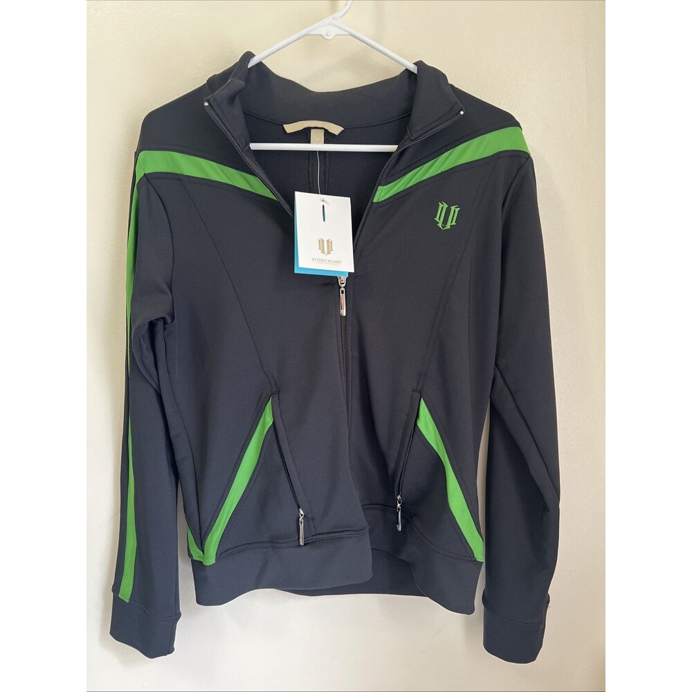 Eleven‎ By Venus Williams Women’s Medium Track Jacket Activewear Green & Black